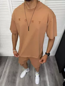 Trening barbati maro pantaloni + tricou 13297 D2-2.1